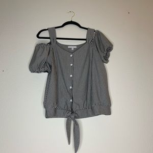 Purple Snow Black white Top Stripes